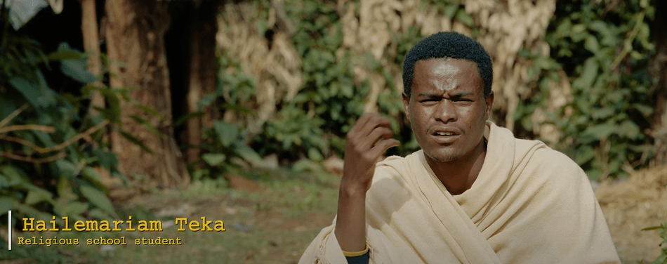 Pictured here is Hailemariam Teka, taken from still in the documentary ‘The agony of the night’